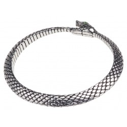 Sophia Serpent Ouroborus Pewter Bangle Bracelet | Gothic Occult Jewelry