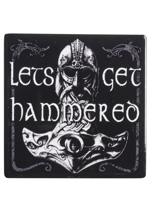 Lets Get Hammered Ceramic Coaster