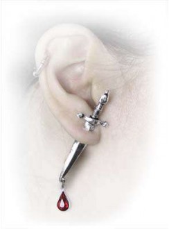 Cesares Vetro Sword Post Earring