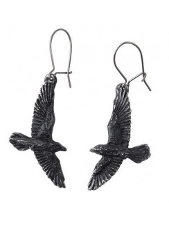 Black Raven Earring Pair