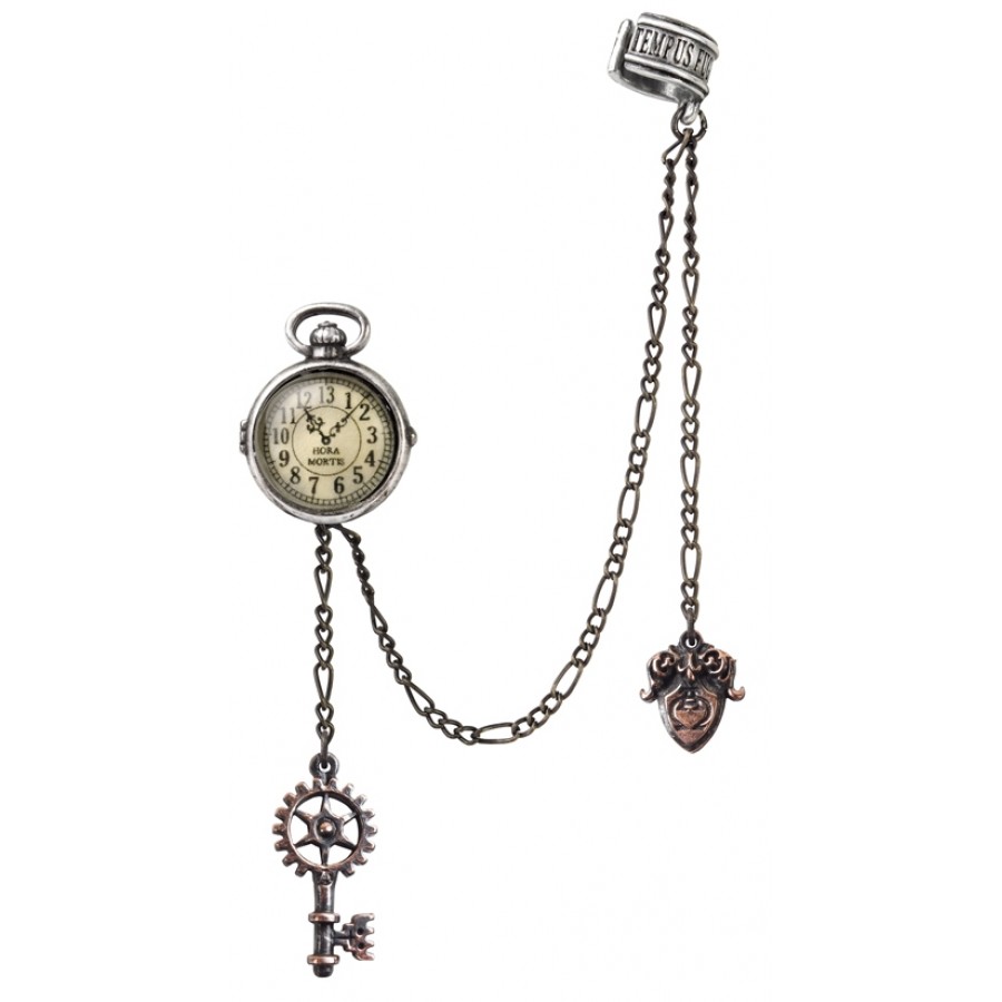 Steampunk Pewter Watch Ear Cuff by Alchemy Gothic