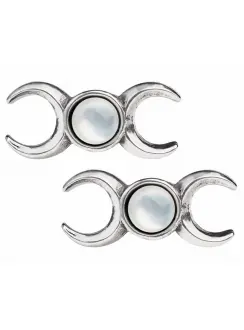 Triple Goddess Stud Earrings