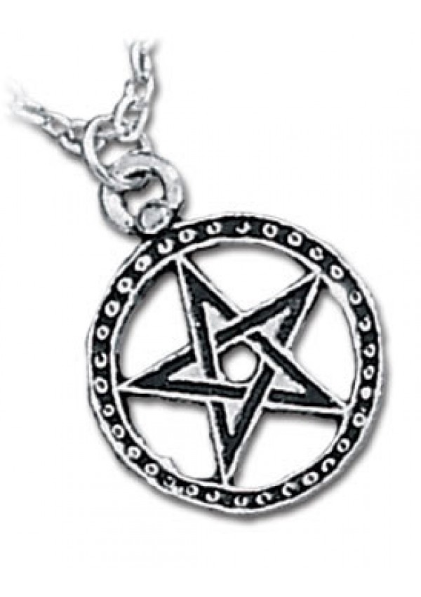 Dantes Hex Pentacle Pewter Necklace