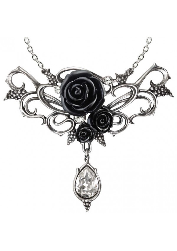 Bacchanal Black Rose Victorian Necklace