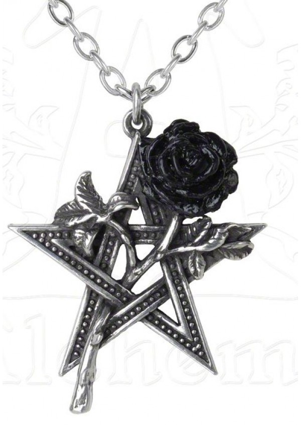 Ruah Vered Pentacle Rose Gothic Necklace