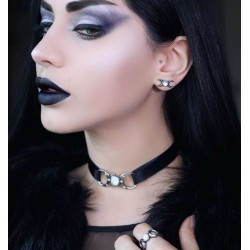 Triple Goddess Pewter Moon Choker