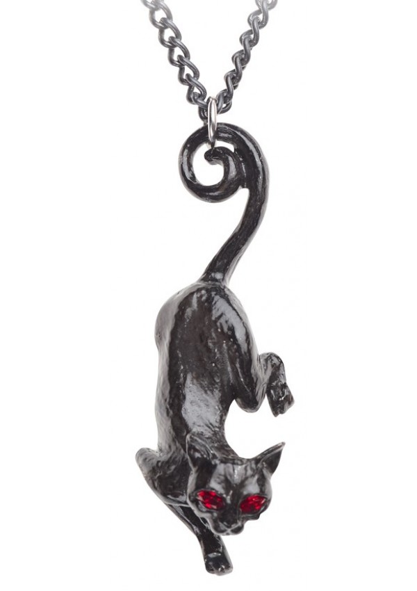 Cat Sith Black Pewter Necklace