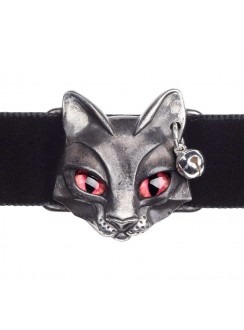 Bastet Egyptian Goddess Pewter Choker