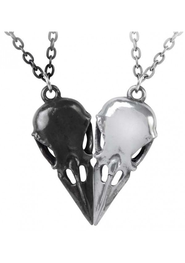 Coeur Crane Bird Skull Necklace Set