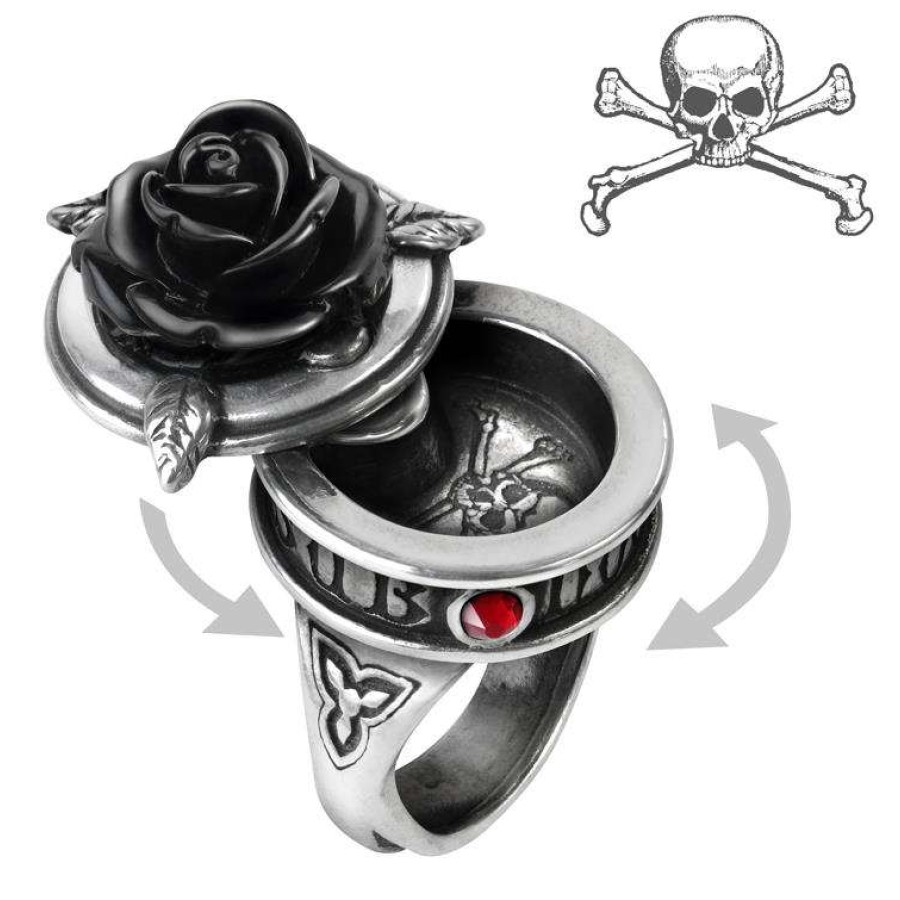 Secret Compartment Skull Ring Poison Ring Men's Women's Secret