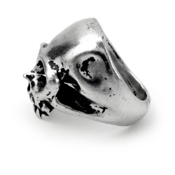 Death Skull Pewter Mens Dreadpunk Ring