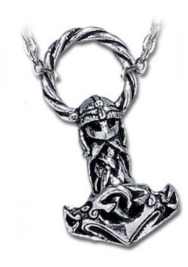 Mjollnir Thors Hammer Pewter Necklace