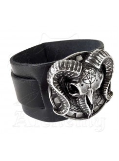 Gears of Aiwass Gothic Leather Strap Bracelet