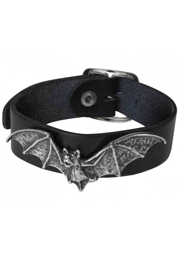 Desmodus Bat Leather Strap Gothic Bracelet