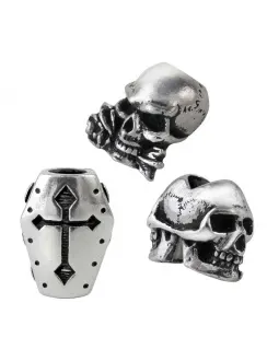 Alchemy Pewter Gothic Beads/Beard Rings Set of 3