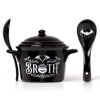 Bat Broth Gothic Soup Bowl and Spoon