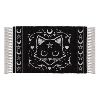 Purrfect  Black Cat Cotton Rug