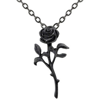 Romance of the Black Rose Gothic Pendant