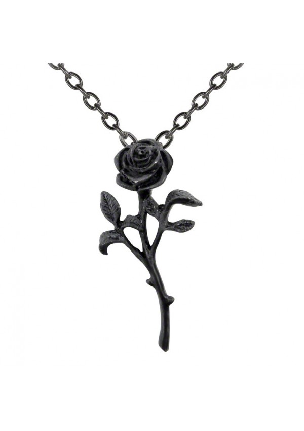 Romance of the Black Rose Gothic Pendant