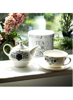 Purrfect Brew Cat Tea Pot and Cup Set