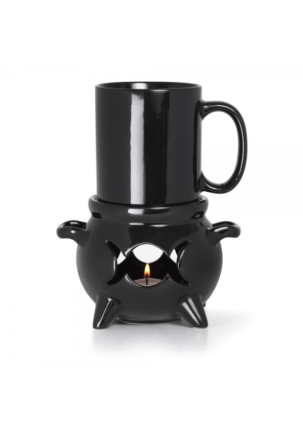 Witches Cauldron Mug Warmer Stand and Mug