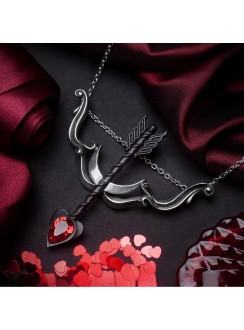 Desire Moi Cupids Bow Pewter Necklace