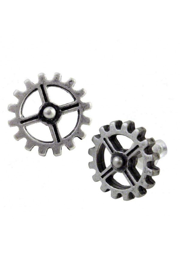 Industrilobe Steampunk Gear Earring Pair