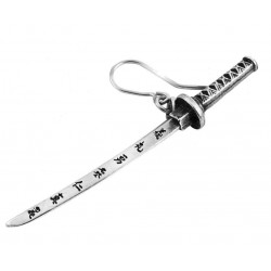 Bushido Katana Sword Single Pewter Earring