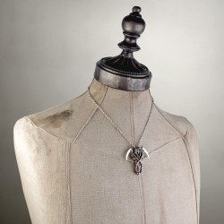 Reapers Arms Gothic Pewter Necklace