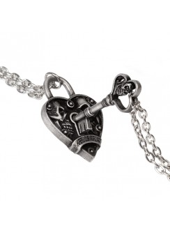 Key to Eternity Gothic Couples Pendant Set