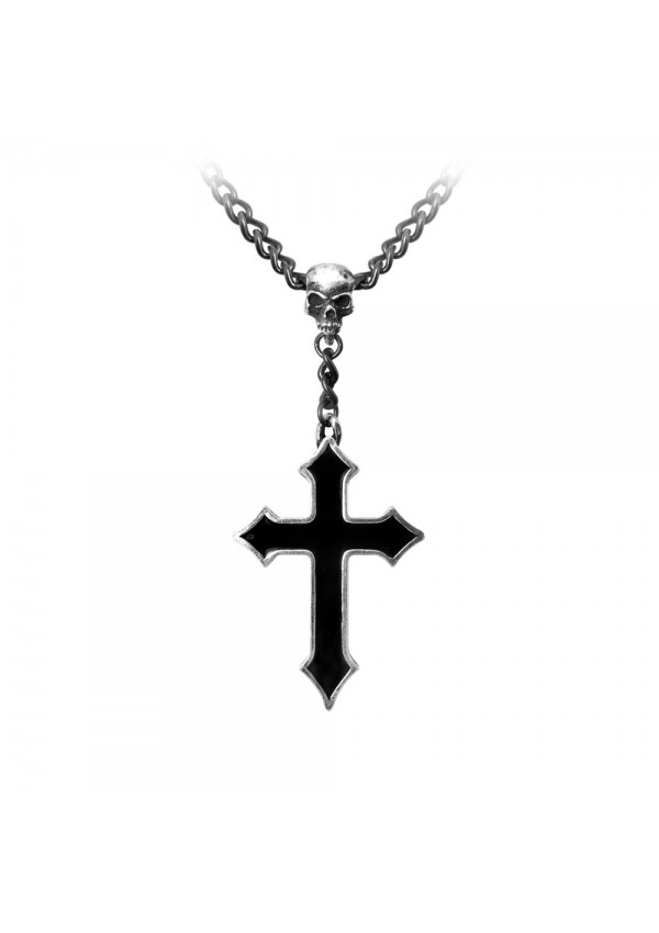 Osbournes Cross Pewter Necklace