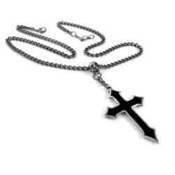 Osbournes Cross Pewter Necklace