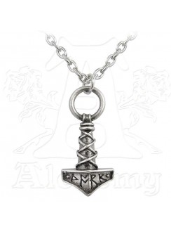 Thors Hammer Pewter Amulet Pendant