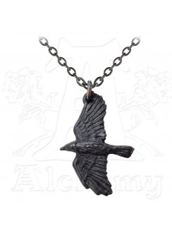 Ravenine Black Raven Pewter Necklace