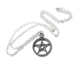 Dantes Hex Pentacle Pewter Necklace