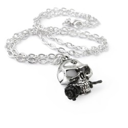 Alchemist Skull Pewter Dreadpunk Necklace
