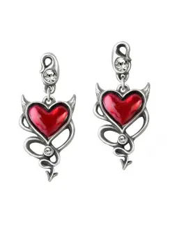 Devil Heart Earring Pair