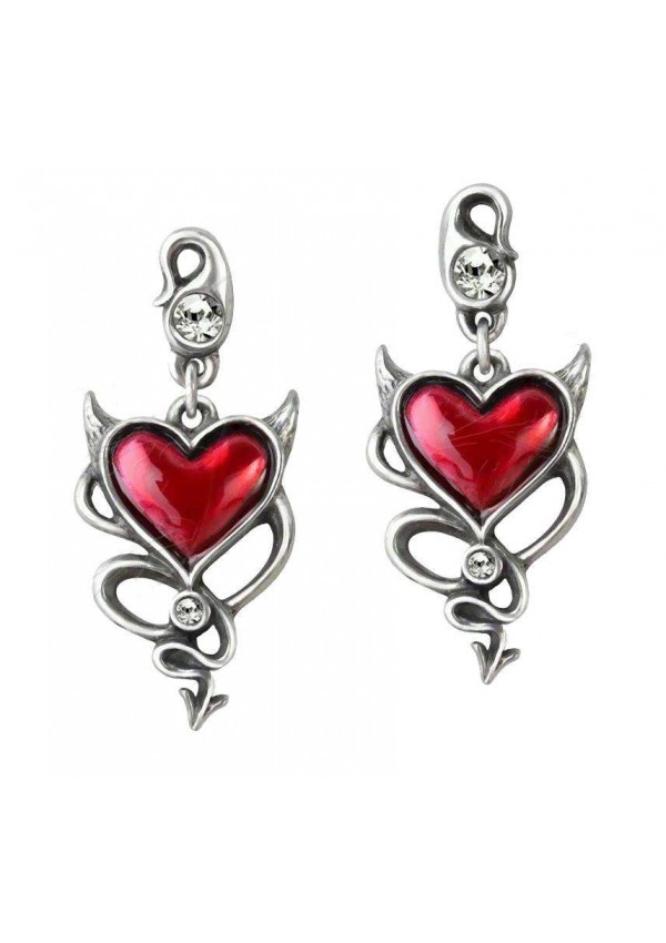 Devil Heart Earring Pair