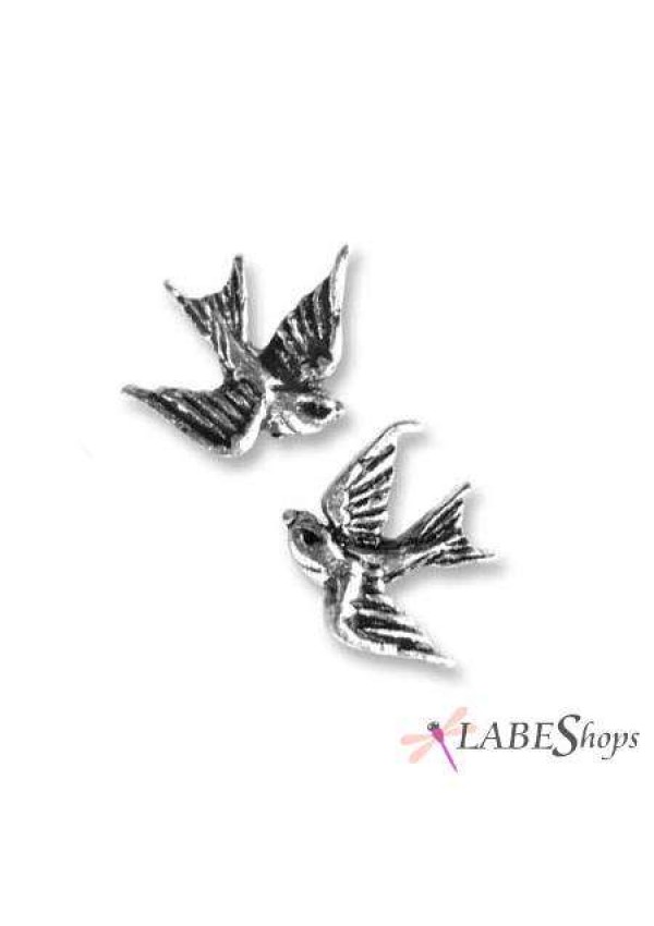 Swallow Stud Pewter Bird Earrings