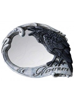 Nevermore Skull Raven Compact Makeup Mirror