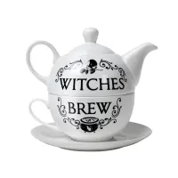 Witches Brew Cauldron Tea Pot and Cup Set