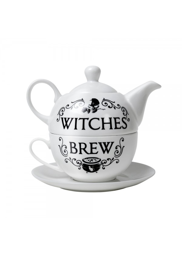 Witches Brew Cauldron Tea Pot and Cup Set