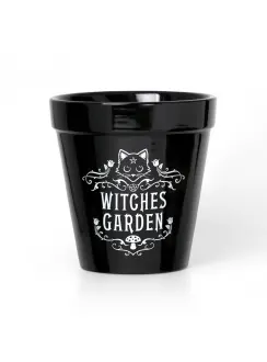 Witches Garden Cat Garden Plant Pot