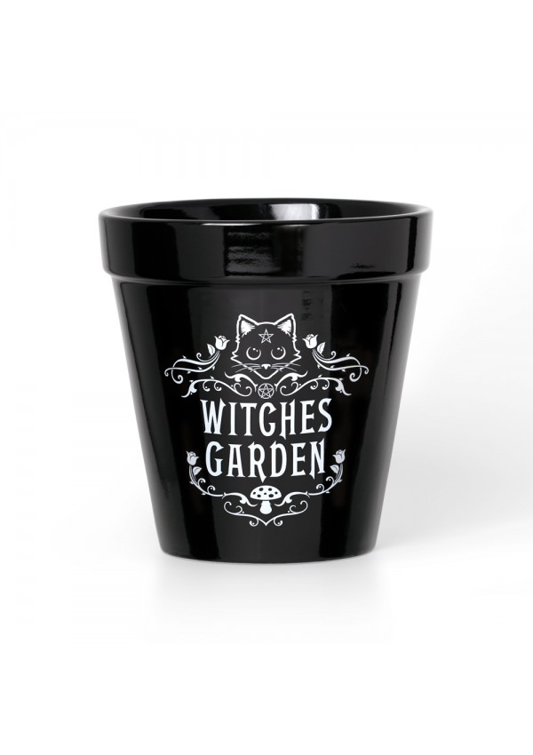 Witches Garden Cat Garden Plant Pot