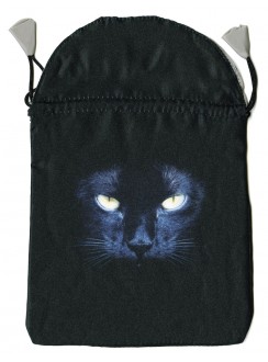 Black Cat Satin Tarot Bag