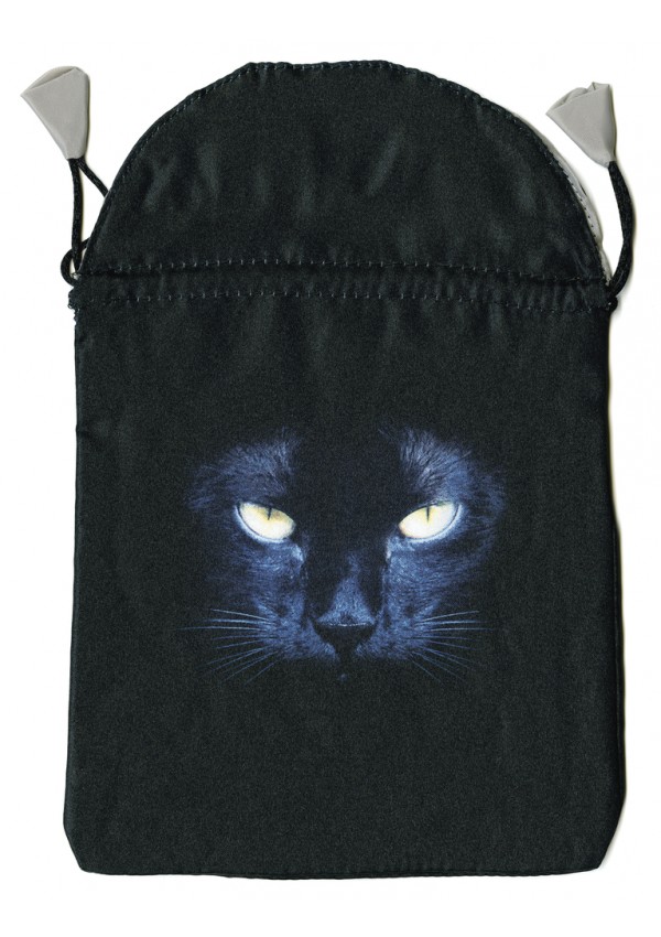 Black Cat Satin Tarot Bag