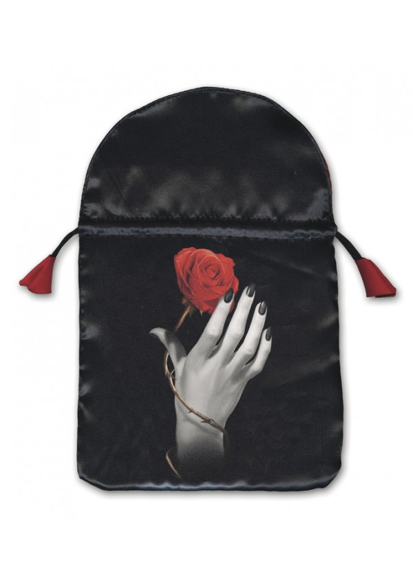 Rose in Hand Satin Tarot Bag