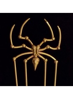 Spider Bronze Gothic Hair Comb