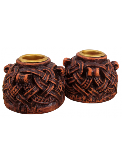 Celtic Knotwork Candleholder Pair