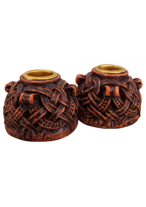 Celtic Knotwork Candleholder Pair